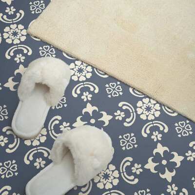 Rectangular wall panel Floral motif with background