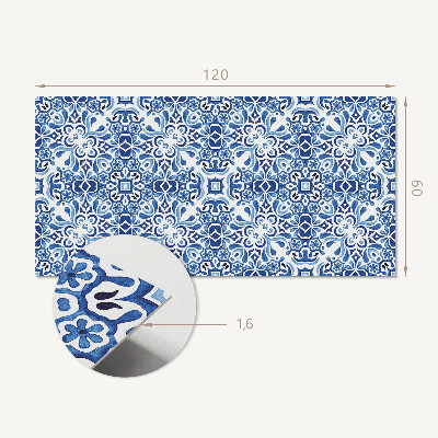 Rectangular bathroom wall panel Classic floral motif