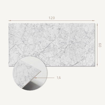 Rectangular bathroom wall panel Marble veins in an elegant style
