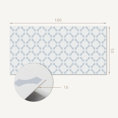 Rectangular bathroom wall panel Geometric pattern with ellipses