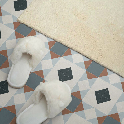 Rectangular bathroom wall panel Tiled geometric motif