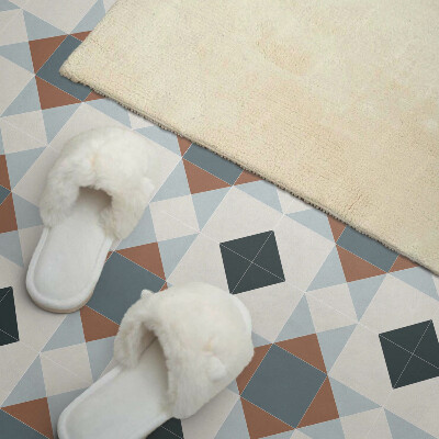 Rectangular bathroom wall panel Tiled geometric motif