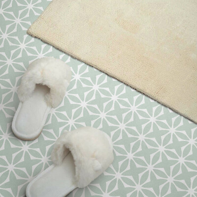 Rectangular wall panel Floral pattern in geometric shapes