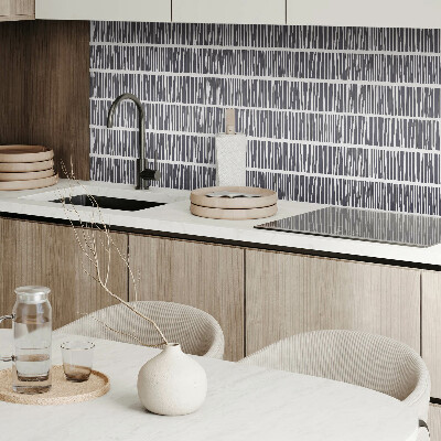 Rectangular bathroom wall panel Modern line motif