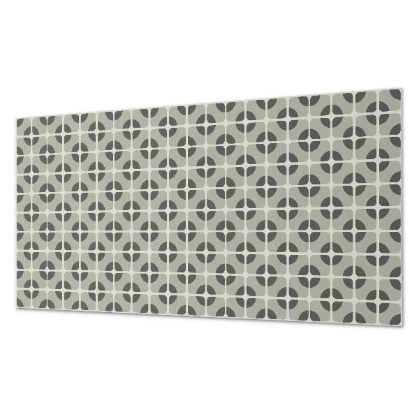 Rectangular bathroom wall panel Tiled geometric motif