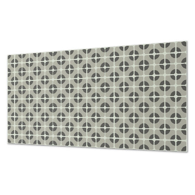 Rectangular bathroom wall panel Tiled geometric motif
