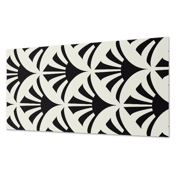 Rectangular wall panel Green accents in an abstract style