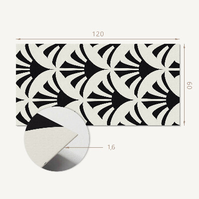 Rectangular wall panel Green accents in an abstract style