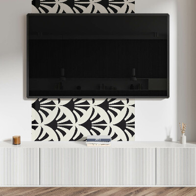 Rectangular wall panel Green accents in an abstract style