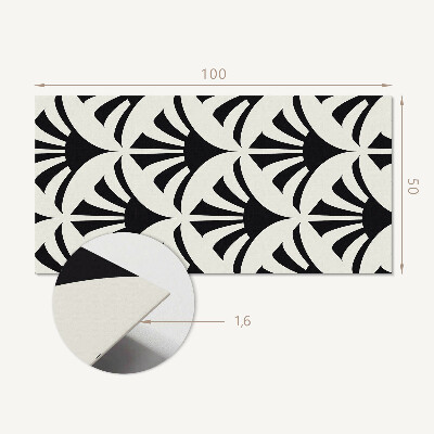Rectangular wall panel Green accents in an abstract style