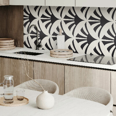 Rectangular wall panel Green accents in an abstract style