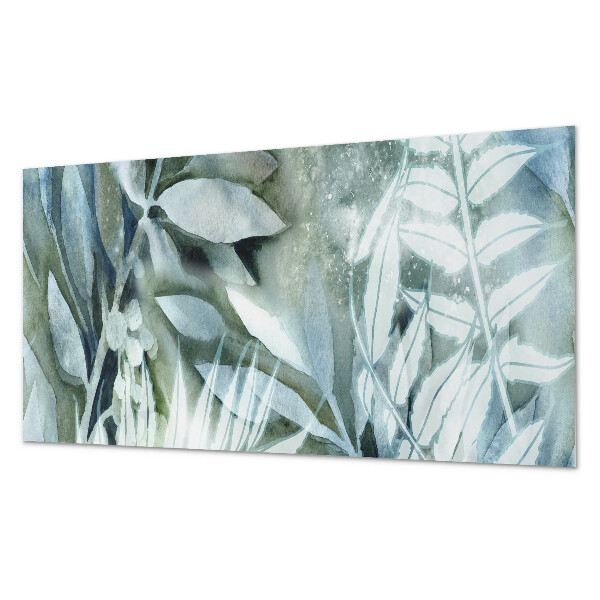 Rectangular bathroom wall panel Plant watercolor patterns