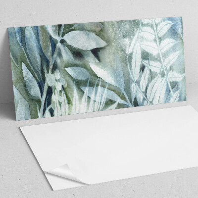 Rectangular bathroom wall panel Plant watercolor patterns
