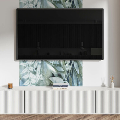 Rectangular bathroom wall panel Plant watercolor patterns