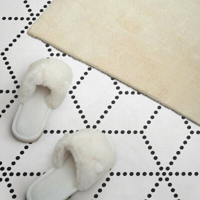 Rectangular wall panel Hexagonal dot motif