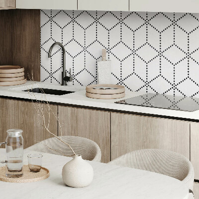 Rectangular wall panel Hexagonal dot motif