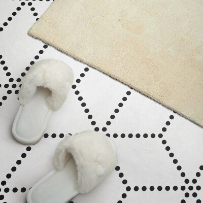 Rectangular wall panel Hexagonal dot motif