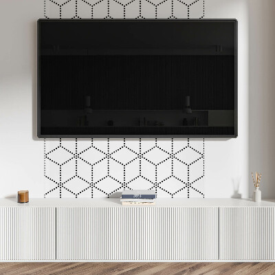 Rectangular wall panel Hexagonal dot motif