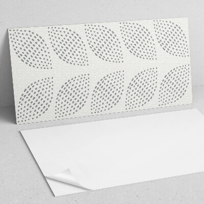 Rectangular wall panel Leafy motif with dots