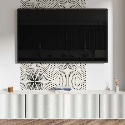 Rectangular bathroom wall panel Energetic patterns with dynamic lines