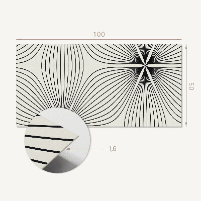 Rectangular bathroom wall panel Energetic patterns with dynamic lines
