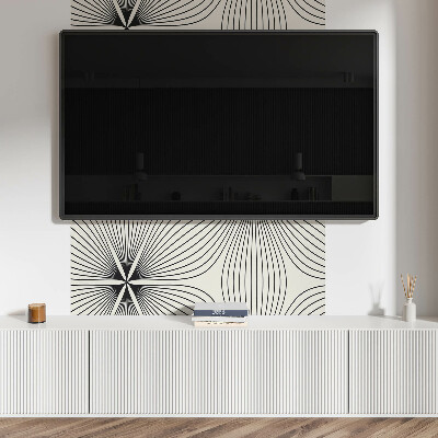 Rectangular bathroom wall panel Energetic patterns with dynamic lines
