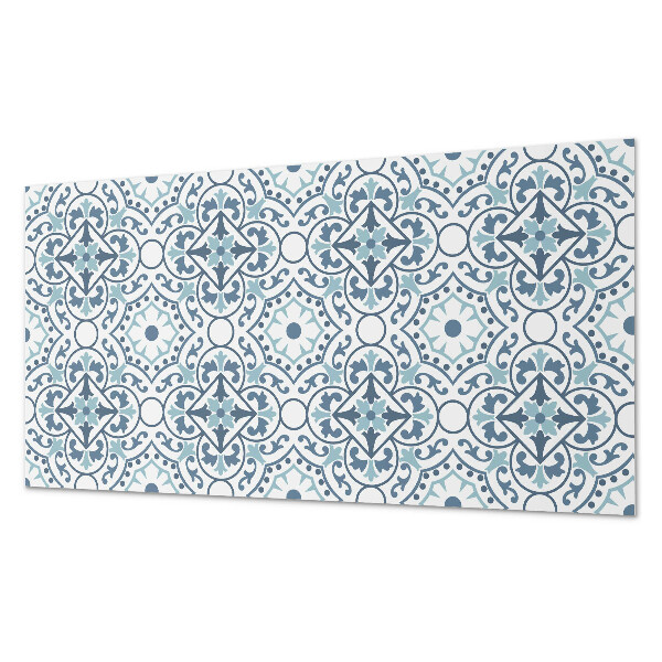 Rectangular bathroom wall panel Plant ornaments in a nature style