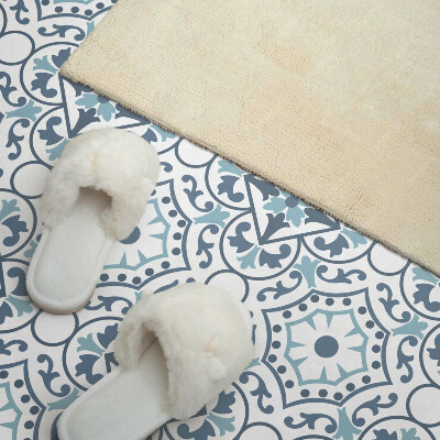 Rectangular bathroom wall panel Plant ornaments in a nature style