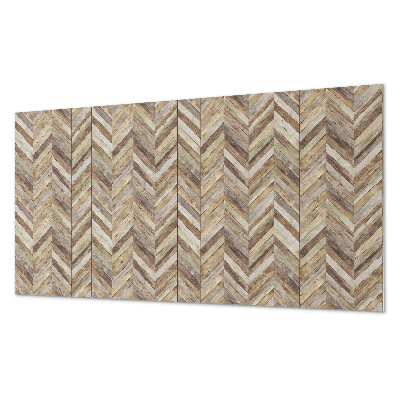Rectangular decorative wall panel Herringbone pattern made of wooden planks