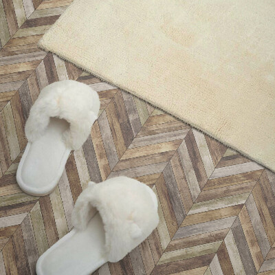 Rectangular decorative wall panel Herringbone pattern made of wooden planks