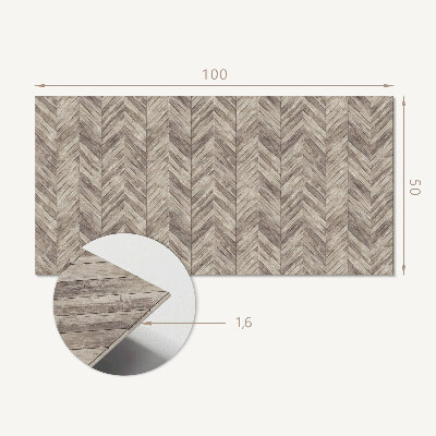 Rectangular bathroom wall panel Herringbone style board