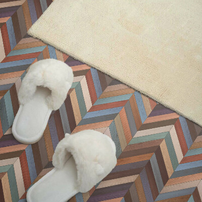 Rectangular wall panel Wooden-style herringbone pattern