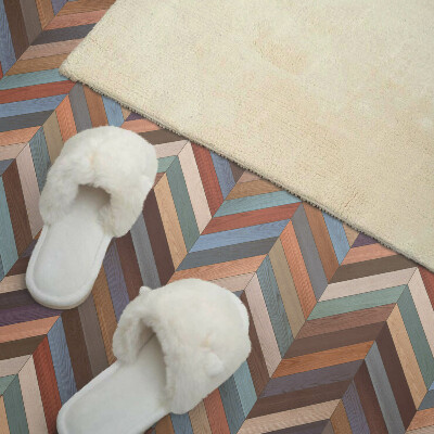 Rectangular wall panel Wooden-style herringbone pattern