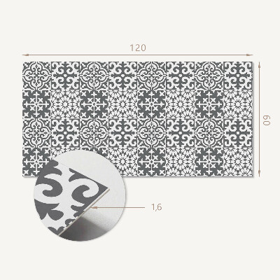 Rectangular wall panel Decorative patterns on tiles