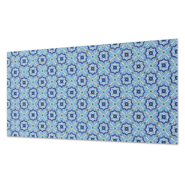 Rectangular bathroom wall panel Ornamental graphic motifs