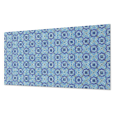 Rectangular bathroom wall panel Ornamental graphic motifs
