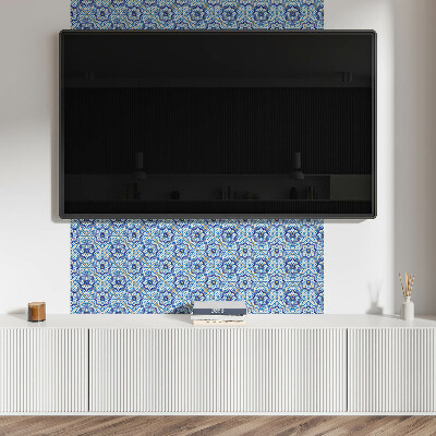 Rectangular bathroom wall panel Ornamental graphic motifs