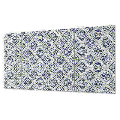 Rectangular wall panel Floral decorative pattern
