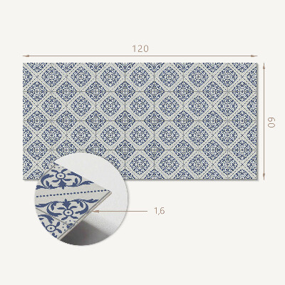 Rectangular wall panel Floral decorative pattern