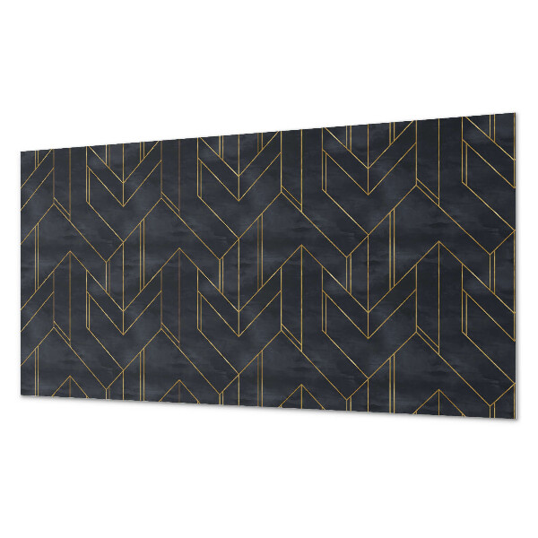 Rectangular wall panel Pattern of lines and geometric forms