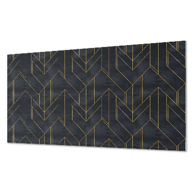 Rectangular wall panel Pattern of lines and geometric forms