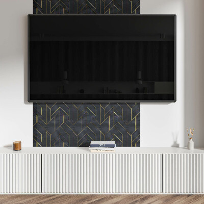 Rectangular wall panel Pattern of lines and geometric forms