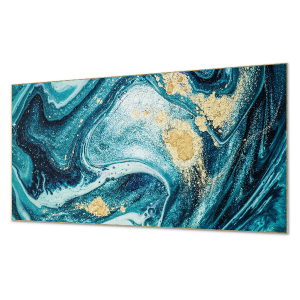 Rectangular bathroom wall panel Resin-inspired pattern
