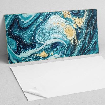 Rectangular bathroom wall panel Resin-inspired pattern