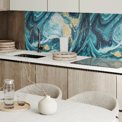 Rectangular bathroom wall panel Resin-inspired pattern