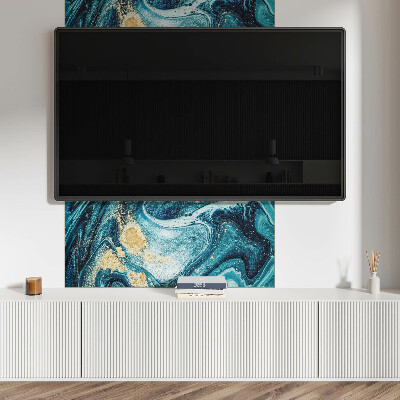Rectangular bathroom wall panel Resin-inspired pattern