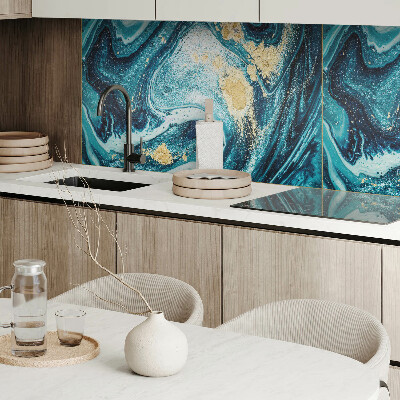 Rectangular bathroom wall panel Resin-inspired pattern