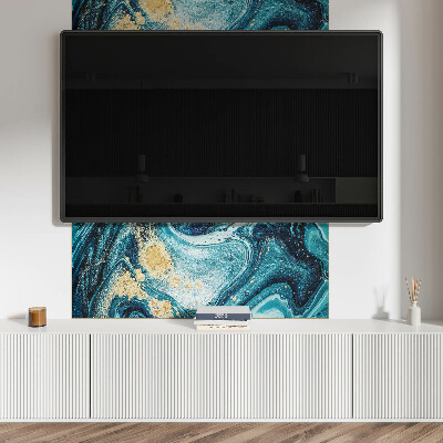 Rectangular bathroom wall panel Resin-inspired pattern