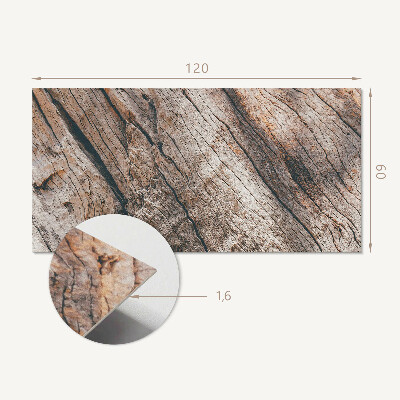 Rectangular wall panel Wood pattern with drawings