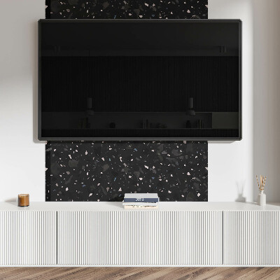 Rectangular bathroom wall panel Terrazzo pattern in abstract shapes